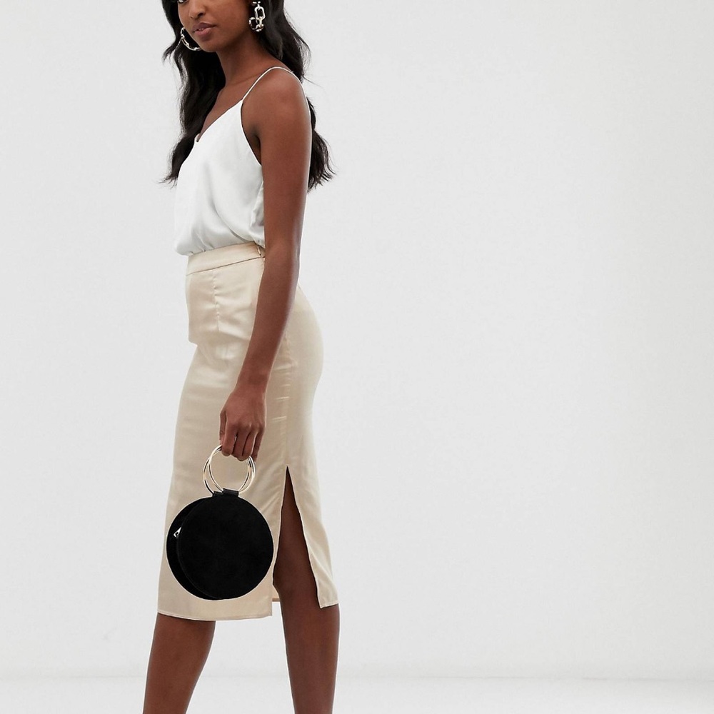 Silk Midi Skirt